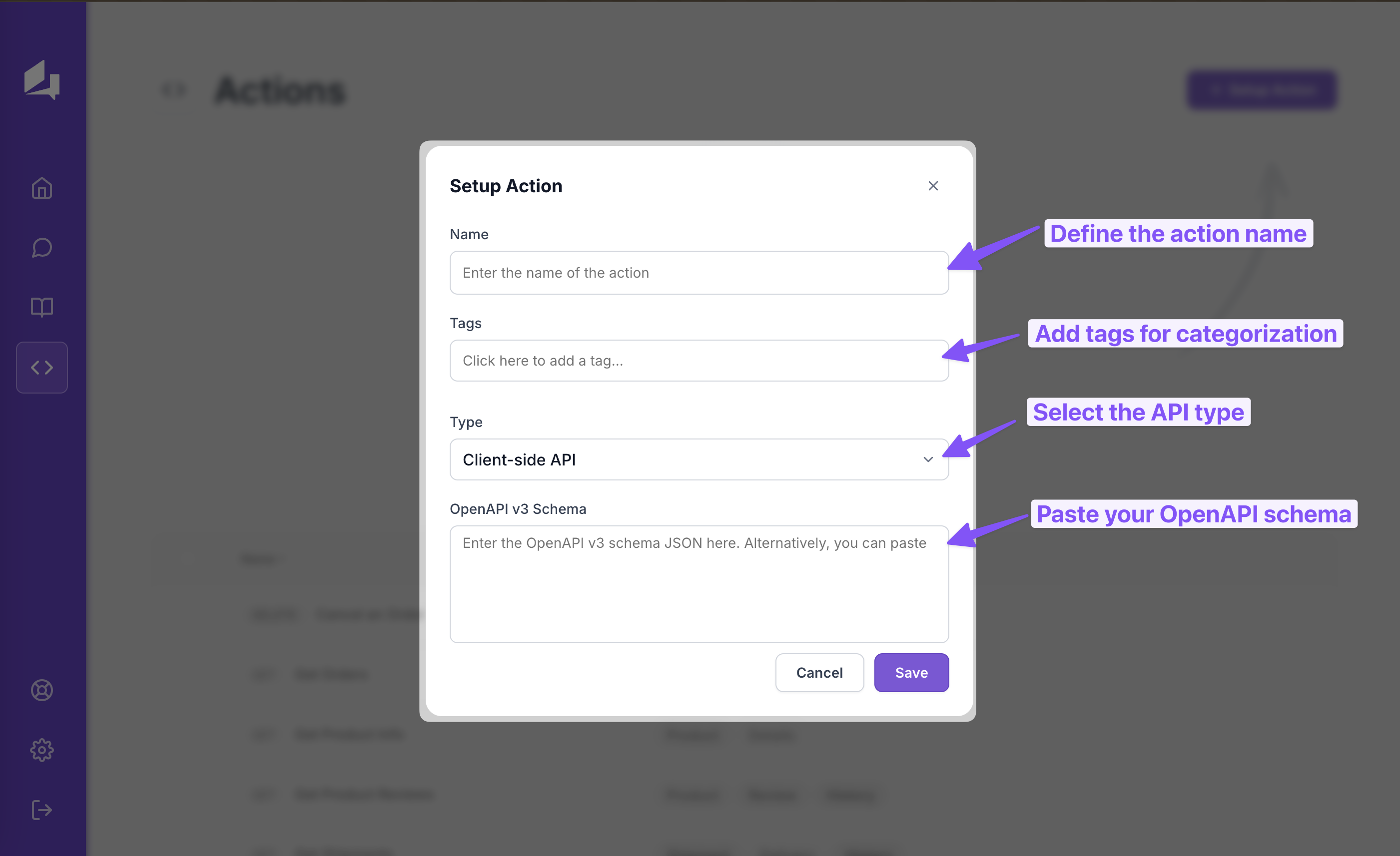 Add API Action Step 3