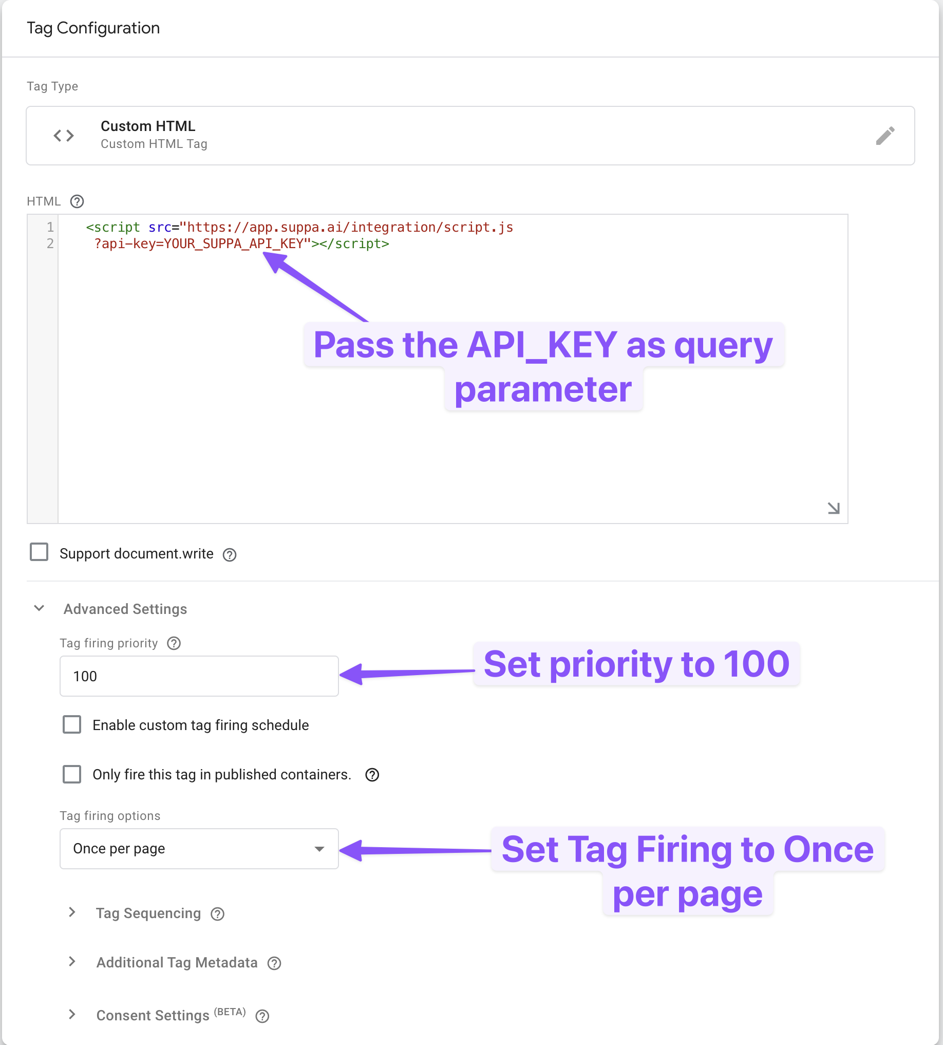 GTM Tag Configuration