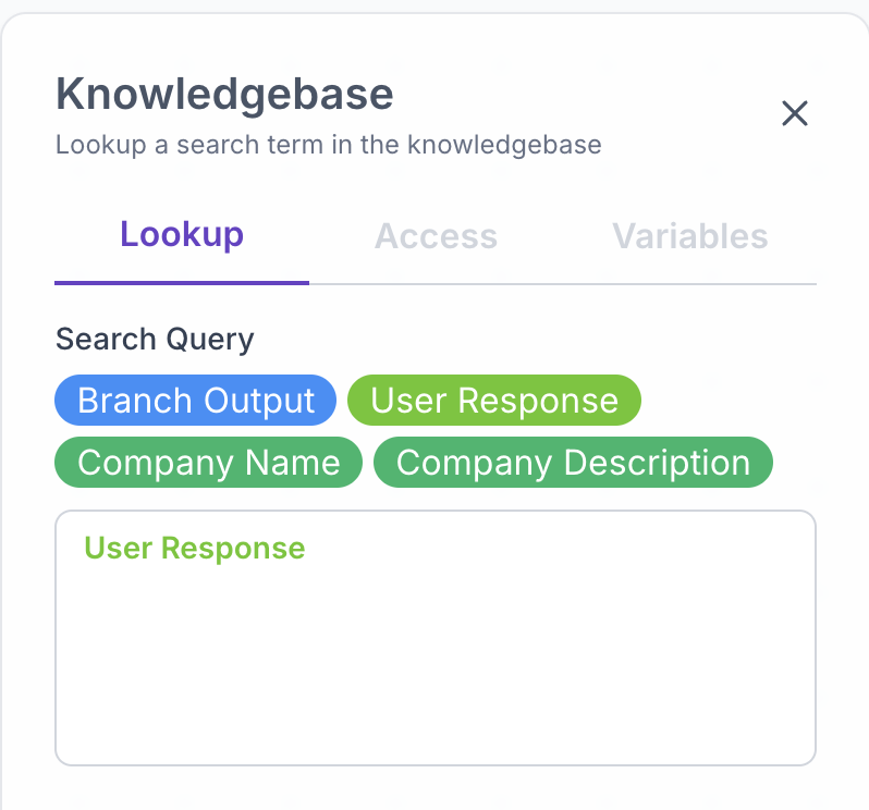 Knowledgebase Lookup Settings